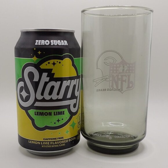 1979 Chicago Bears pair of Glass Tumbler, Burger Chef - Picture 5 of 5